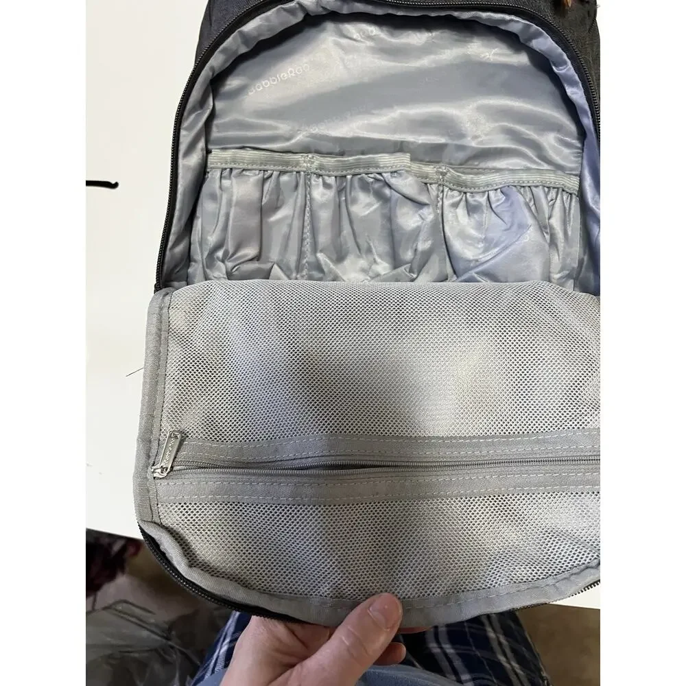 BabbleRoo Diaper Bag Backpack - Dark Gray Waterproof Travel Baby